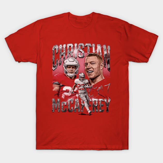 Christian McCaffrey San Francisco Vintage T-Shirt by danlintonpro